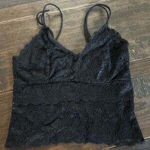 Elegant Black Lace Cami Top